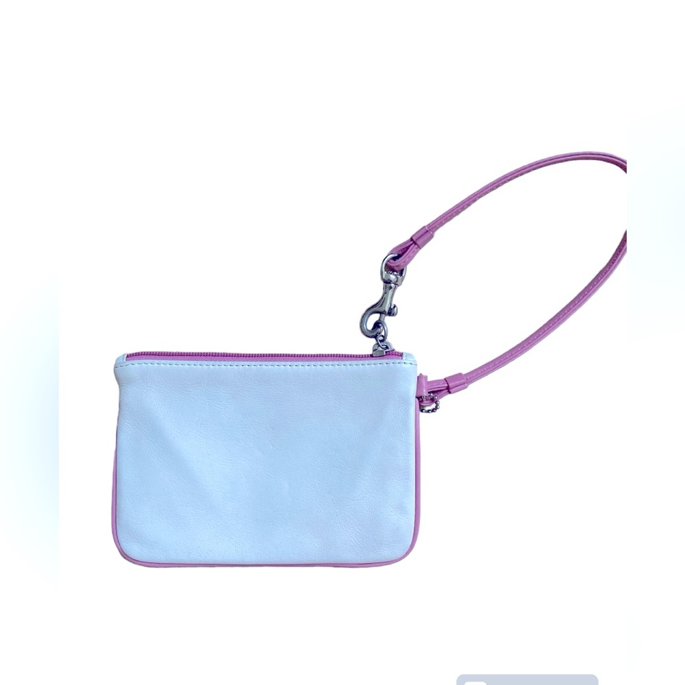 Coach Pink Button Flower Wristlet - Picture 2 of 7